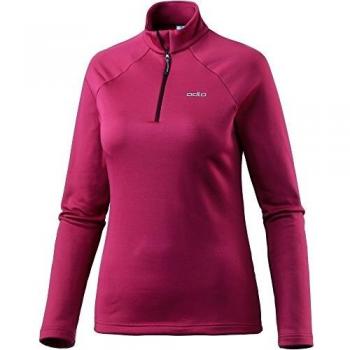 Odlo Midlayer 1/2 Zip Snowbird con Cuello M. RV Pulsera Da en Turquesa (XS) para Otoño/Invierno, Mujer, Color Sangria – Talla L