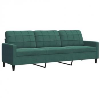 Trisecchio Verde scuro 210 cm in velluto Vidaxl