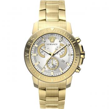 Versace, Urban Sporty New Chrono Chronograph Watch, Yellow, Male, Size: ONE SIZE