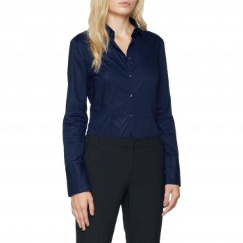 Seidensticker Damen Bluse Langarm Slim Fit, Grün, 42
