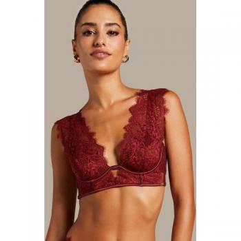 Hunkemöller Ungepolsterter Longline-BH Zoe Rot E75