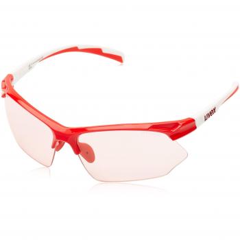 Uvex Sportstyle 802 Vario Brille Rot Weiß mit Rauchglas