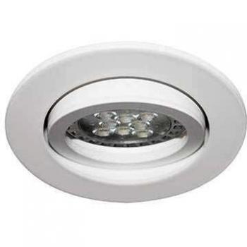 Spot LED mat de plafond orientable 230V 50W GU10 blanc