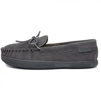 Hush Puppies Ace Grey Suede Memory Foam Slippers for Men