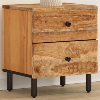 Table de nuit en bois d'acacia massif 40x33x46 cm