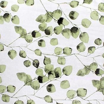 Tapis de Table Ronde Ø140 cm. Décor Feuilles Vertes