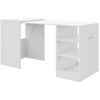 Mesa Asher Retractile de Oficina Blanco