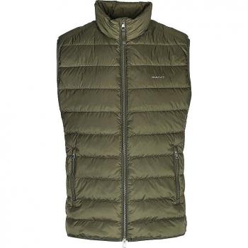 Chaleco Gant para Hombre con Relleno de Pluma Ligero en Verde