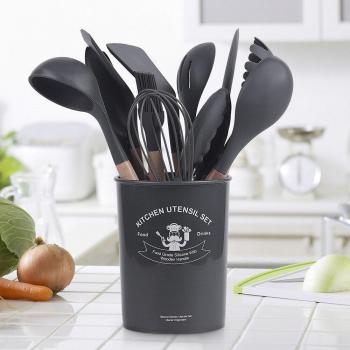 Kitchen Silicone Egg Beater and Spatula Set, Non-Stick
