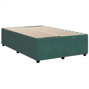 Velvet Bed Frame in Dark Green 120x200 cm (No Mattress)
