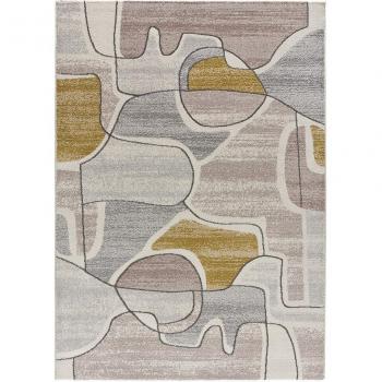 Atticgo Alfombra geométrica multicolor, 120x170 cm