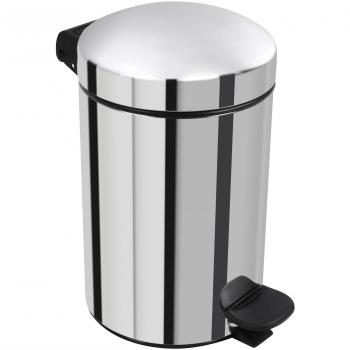 Poubelle de salle de bain 3L argentée Bohème Prosper