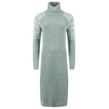 Robe Ezzie Verte à Motif Fair Isle