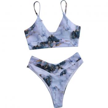 Set Bikini Verano Rayas Altas y Halter