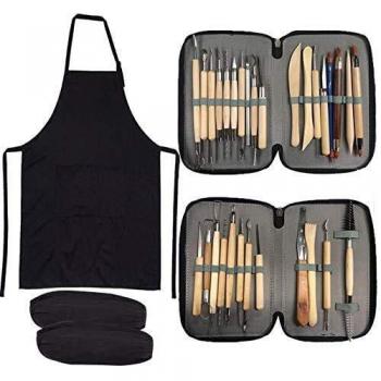Wooden Clay Carving Essentials – 30 Tool Collection