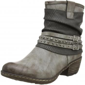 Rieker Kinder K1493, Mädchen Halbschaft Cowboystiefel, Grau (cigar/blei/25), 35 EU