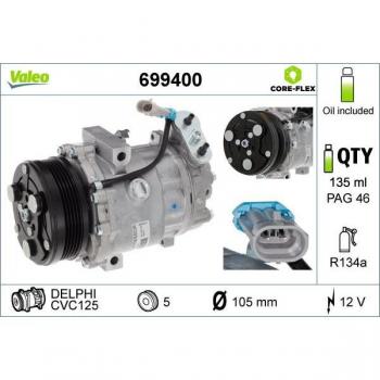 Compresseur, climatisation VALEO 699400