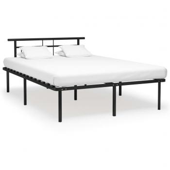 VidaXL Bed Frame 140x200cm Black Metal