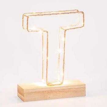Rose Gold LED Letter Frame T