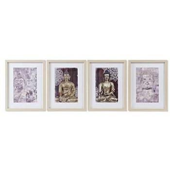 Pack de 4 Cadres Buda Oriental DKD Home Decor