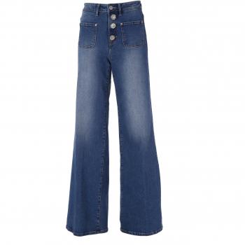 Calça Jeans Flare Denim Lavagem Média