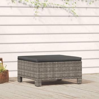 Almofadão de Pé VidaXL Vime Cinzento para Exterior
