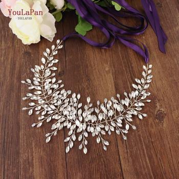 Cinturón de boda con diamantes de imitación