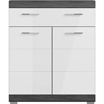 Ebuy24 Badezimmerspiegelschrank Scout Badschrank 2 Türen, 1 Schublade Hochglanz
