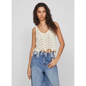 Top VILA Beige Flecos y Tirantes
