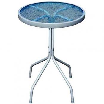 Tavolo da Bistrot in Acciaio 50x71 cm Grigio