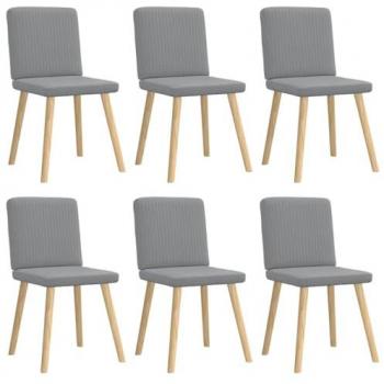VidaXL 6 Stühle für das Esszimmer Hellgrau