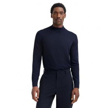 Hochwertiger Rollkragenpullover in Marine