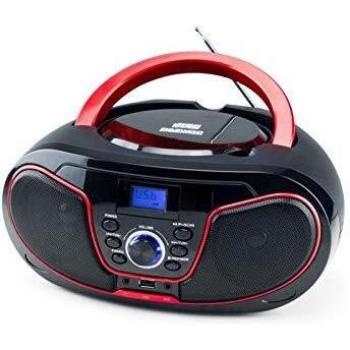 DAEWO DBU62R Blau-rotes CD‑Radio für Zuhause