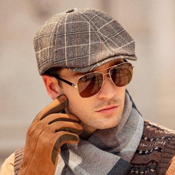 Black Brown Newsboy Beret