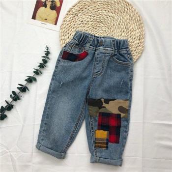 Pantalon tout-match en denim pour bébés