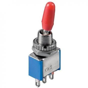 Miniatur Kippschalter blau 3A/250V EIN/EIN 3 Pins Goobay
