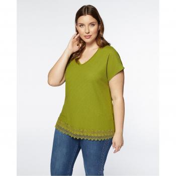 Camiseta Fiorella Rubino con detalles de encaje