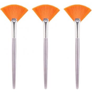 Brosses en éventail pour application de masque et maquillage, 3 pièces, poils doux