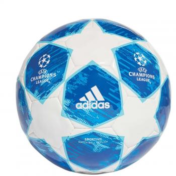 Adidas Herren Finale18 Sportball, White/Football Blue/Bright Cyan/Collegiate Royal, 5 Shoe Size 5