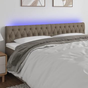 Testiera a LED Tortora 180x7x78/88 cm
