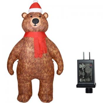 2.1m Outdoor Inflatable Bear with LED for Holiday Decoration
