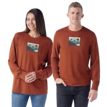 Long Sleeve Smartwool Pecan Brown Gondola Ride Graphic Tee – Large