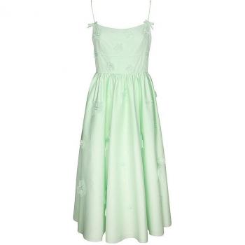 Robe Midi Self-Portrait Taille 38 Vert Clair