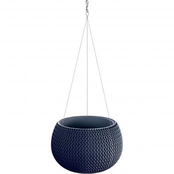 Porte-bouquet en métal noir, 29 cm de haut sur 19 cm de diamètre