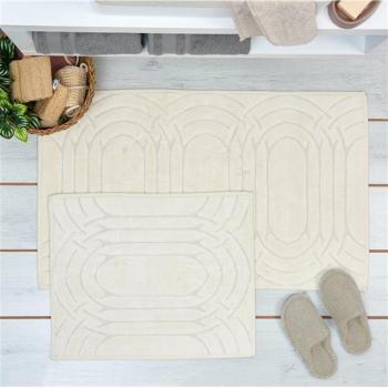 Twilight Serenity 2‑Pack Shower Mats – Ecru