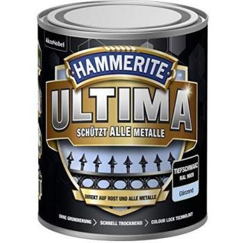 Hammerite ULTIMA Metallschutzlack 750ml Glänzend Tiefschwarz RAL 9005