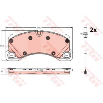 TRW GDB2243: Set di Pastiglie Freni per Sistema Disco