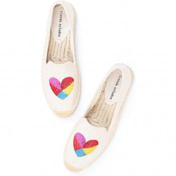 Casual Spring/Autumn Heart-shaped Hemp Espadrilles for Women