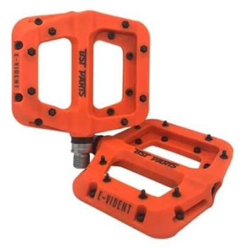BST‑Parts E‑Vident Orange Nylon Bike Pedals – All‑Gender One Size