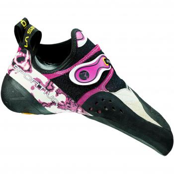 La Sportiva Femme Solution Chaussons d'Escalade 10JWP 37.5 Blanc/Rose